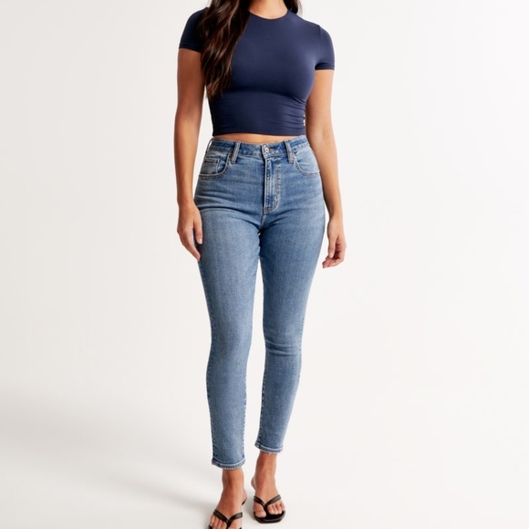 Abercrombie & Fitch Pants - Abercrombie & Fitch Curve Love High Rise Super Skinny Ankle Jean Size 00 24 S